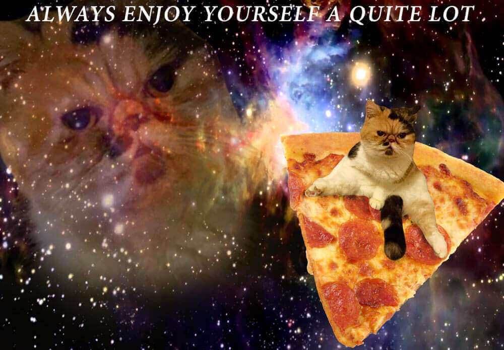 Blep Space Cat Says Enjoy Yourself