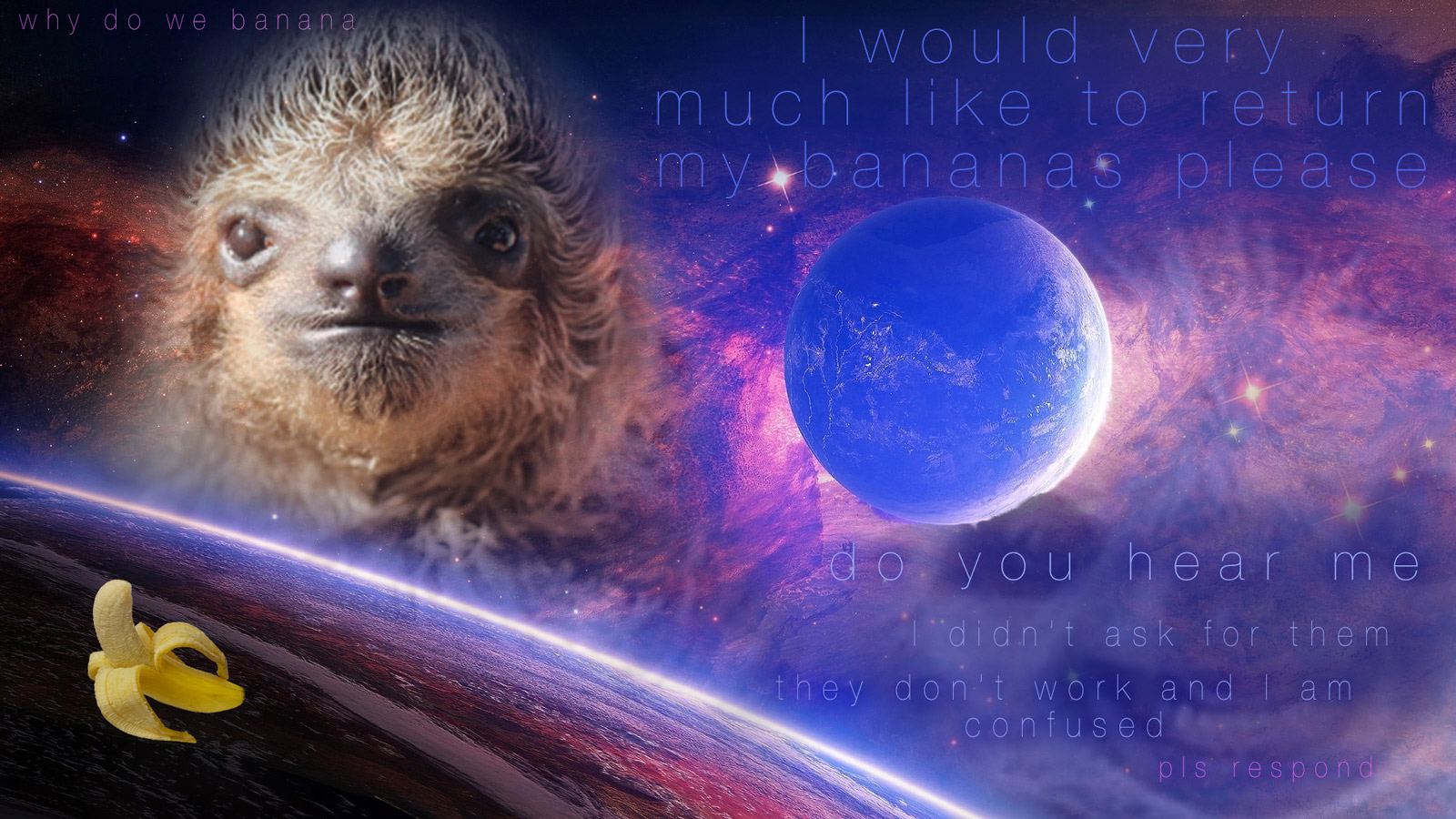 Space Sloth have Bananas